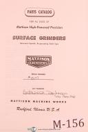 Mattison-Mattison Surface Grinder, Set Up, Operating Instructions & Parts Catalog Manual-General-01